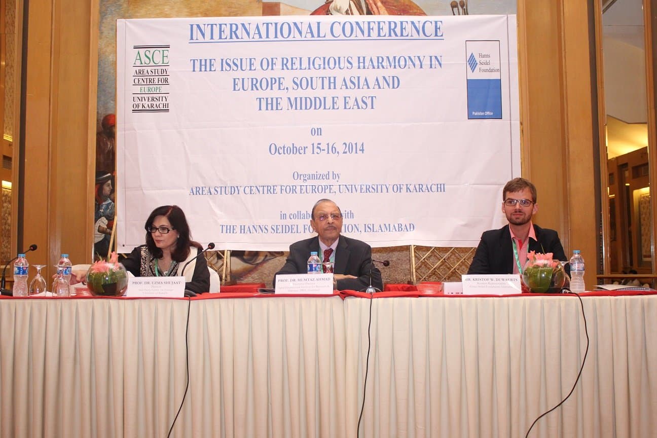 International Conference on "The Issue of Religious Harmony in Europe, South Asia and the Middle East" on October 15-16, 2014