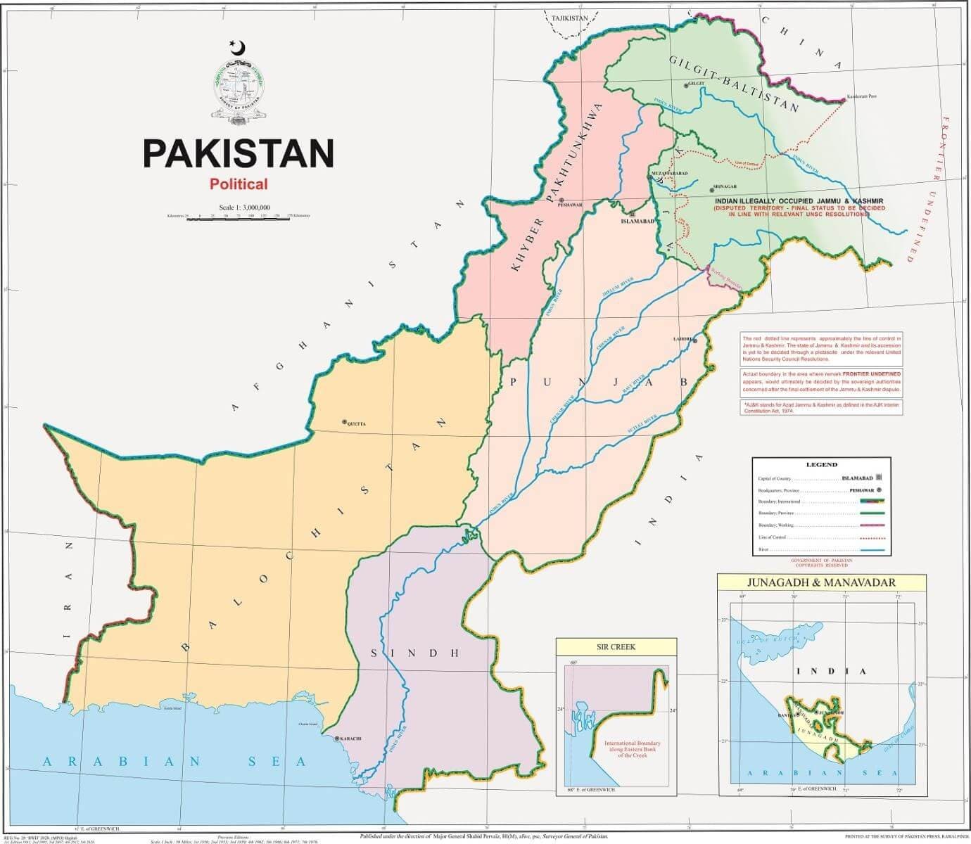 Political Map of Pakistan